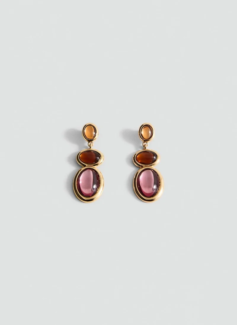 MANGO Mixed pendant earrings