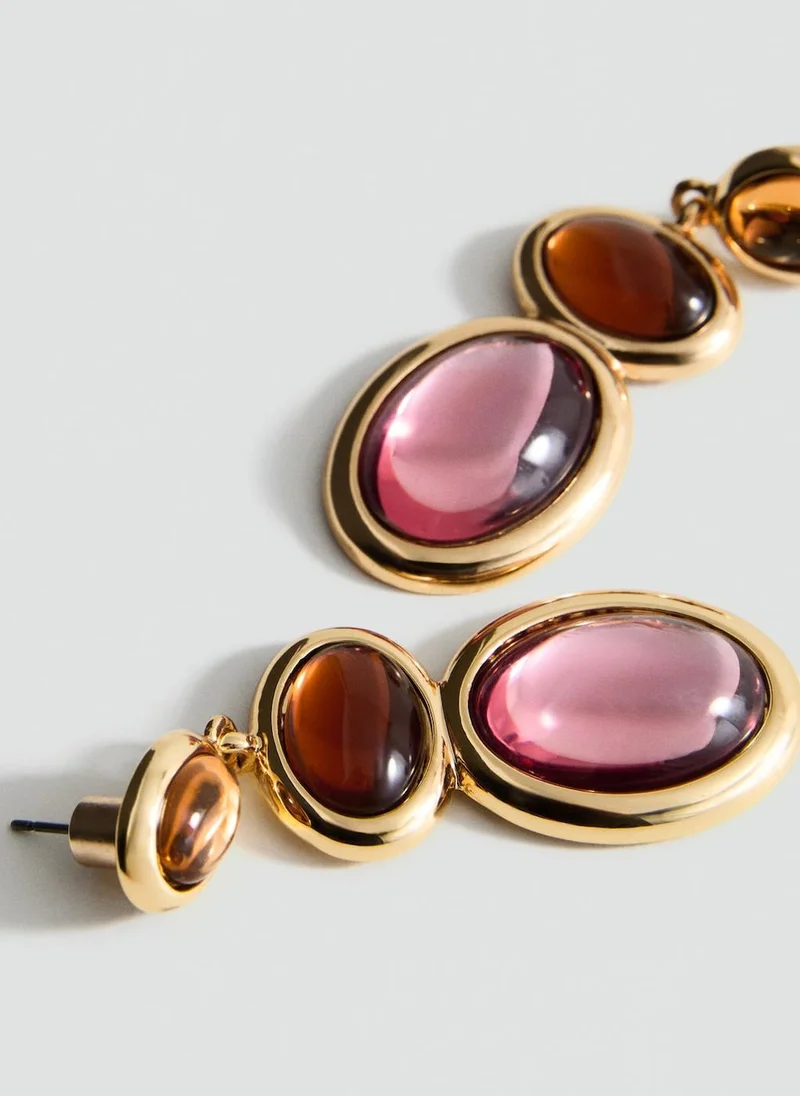 MANGO Mixed pendant earrings