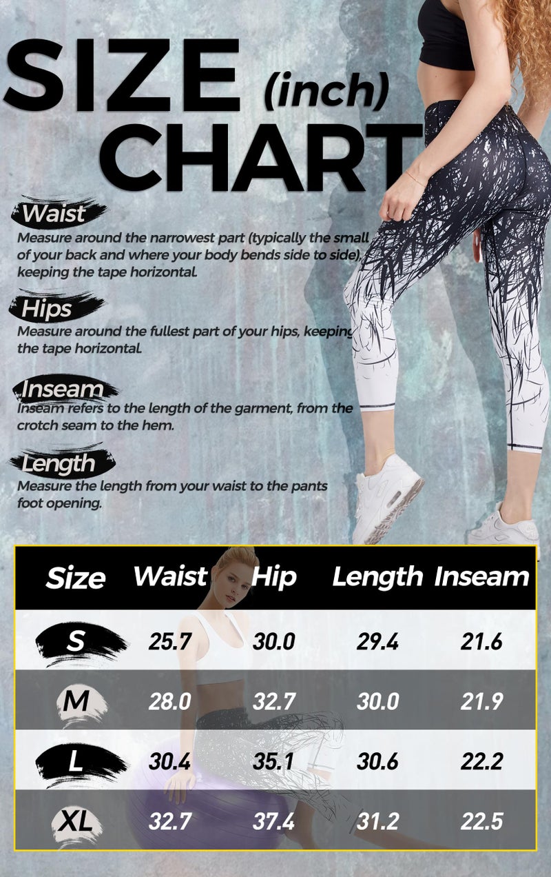 COOLOMG Yoga Pants for Women Capri Running Tights Low Rise Leggings Workout Gym with Hidden Pockets - Image 2