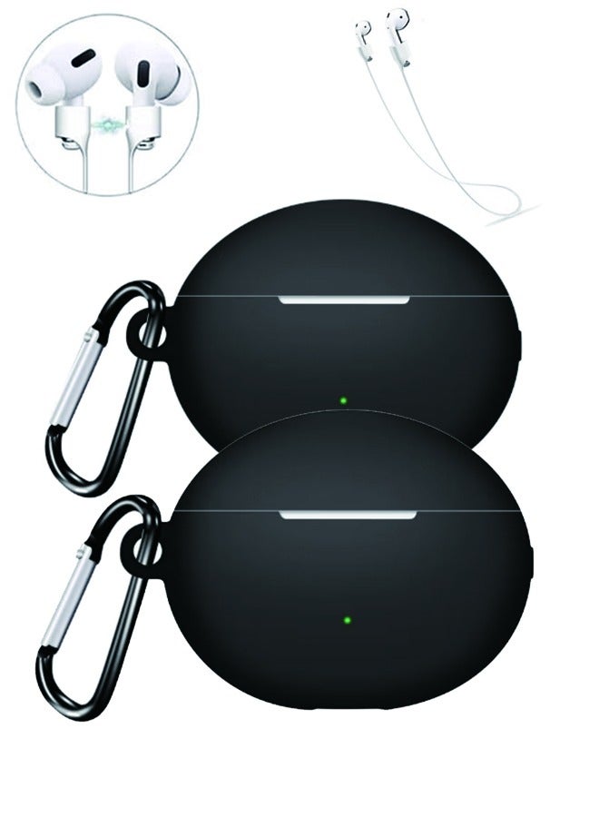 غطاء سماعة أذن من السيليكون Zaynero لسماعات هواوي Freebuds 5i 6i باللون الأسود (قطعتان) - Image 1