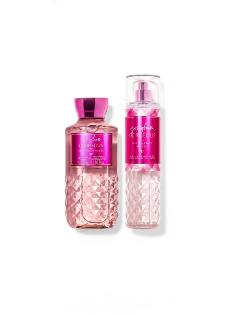 Bath & Body Works ثنائي غينغهام الرائع (غسول الجسم + رذاذ) - Image 1
