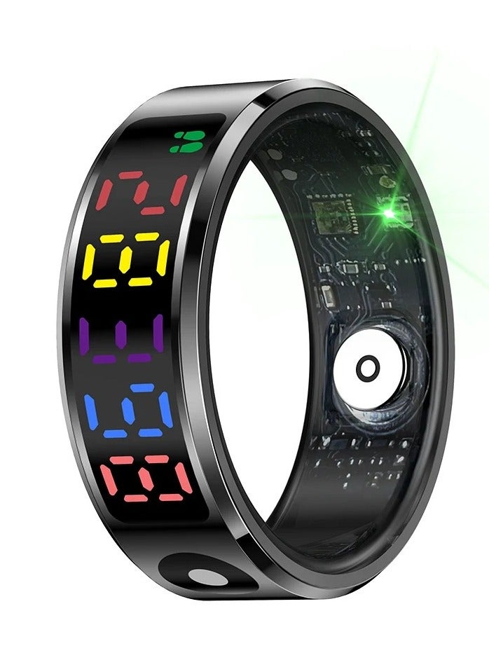 AROAQ R12 Color Screen Fashion Smart Ring With Smart Touch Health Tracker Fitness IP68 5ATM Waterproof For Men Women, Intelligent Ring  - Image 1