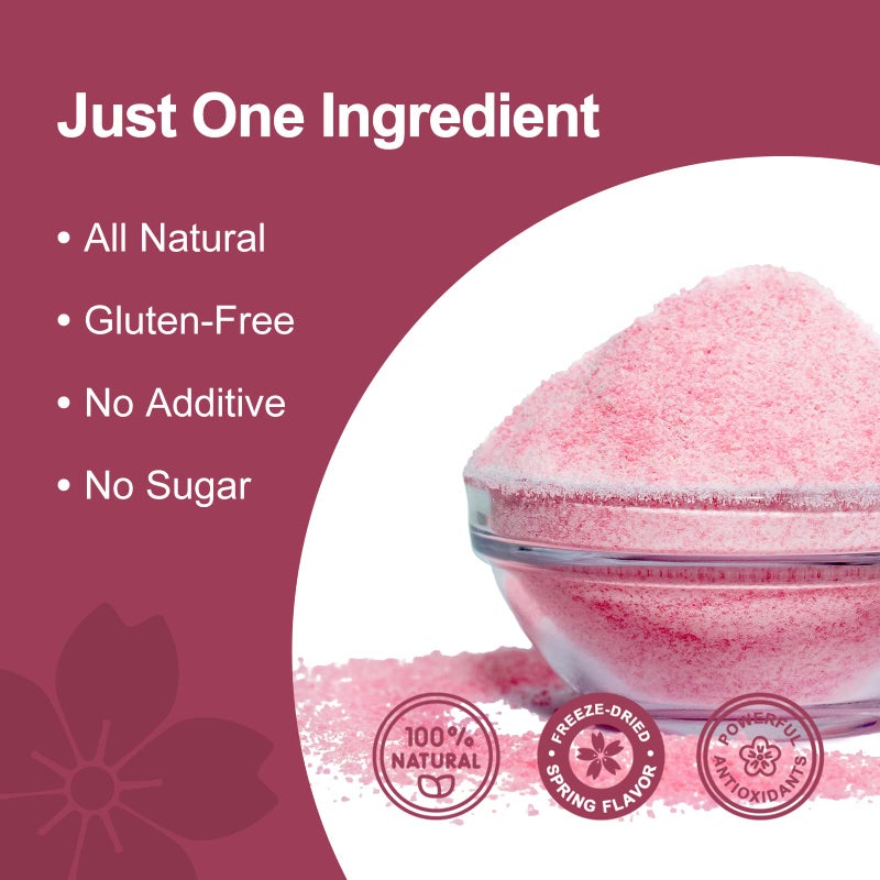 GRELIM Sakura Powder Premium Original Cherry Blossom Powder for Baking,Made in Kanagawa Great for Springtime Beverage, 4.23 Oz - Image 3