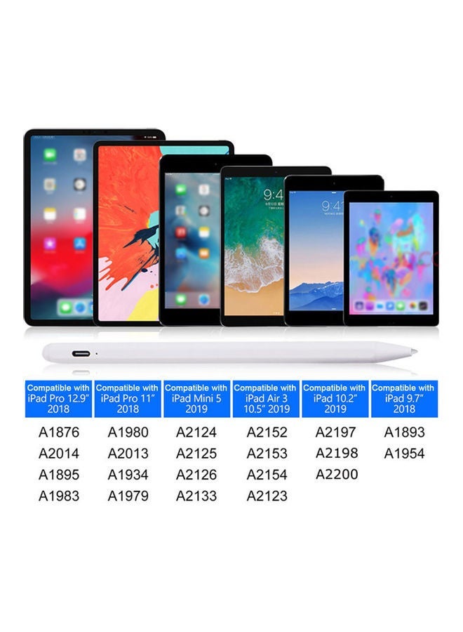 K10 Pen Handwritten Capacitive Screen Stylus Pen Smart Pencil Compatible With Ipad White - Image 2