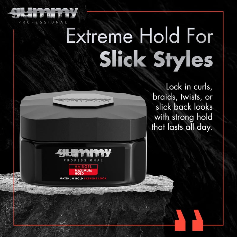 Gummy Professional Hair Gel for Men and Women â€“ Strong Hold Styling Gel for Slick Back, Curls, Braids, Twists & Edge Control â€“ Clear Gel for Shine, Conditioning, and Neat, Lasting Hairstyles â€“ 220 ml - Image 2