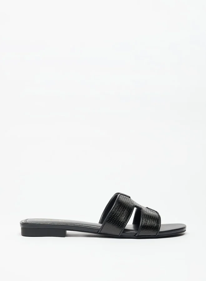 سيليست Women Textured Open Toe Slip On Sandals