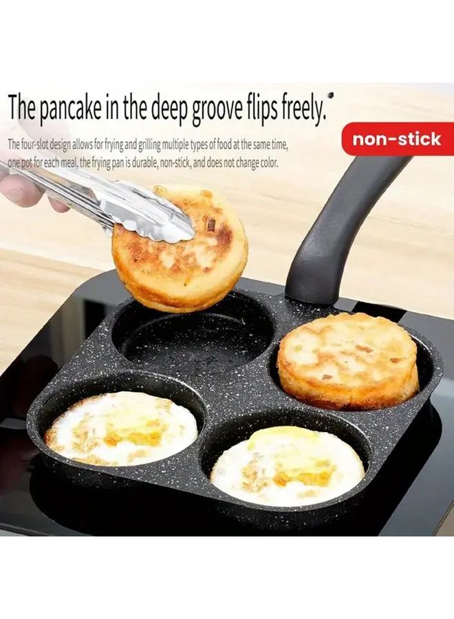 4 In 1 Cast Iron Egg Cooker Pan Non Stick Skillet Dishwasher Safe Electric Stoves - Image 1