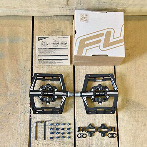 Funn Mamba Mountain Bike Clipless Pedals, Double Sided Clip Wide Platform MTB Pedals, Compatible with SPD Cleats, 9/16-Inch CrMo Axle Bicycle Pedals for MTB/BMX/Gravel Cycling (Gray) - Image 5