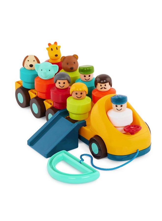 BATTAT - Toy Bus For Toddlers - Bus Toy With Moving Parts & 9 Figures - Developmental Toy For Babies - Spinning Bus - 18 Months + - Spinning Bus - Image 1