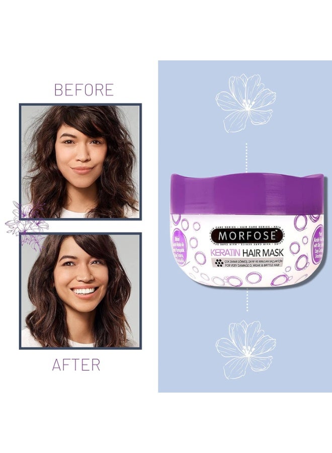 Morfose Keratin Hair Mask for Curls, Frizzy, Bleached Hair, Deep Conditioning with Improved Elasticity, 500ml - Image 5