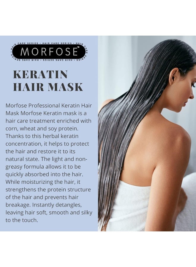 Morfose Keratin Hair Mask for Curls, Frizzy, Bleached Hair, Deep Conditioning with Improved Elasticity, 500ml - Image 4