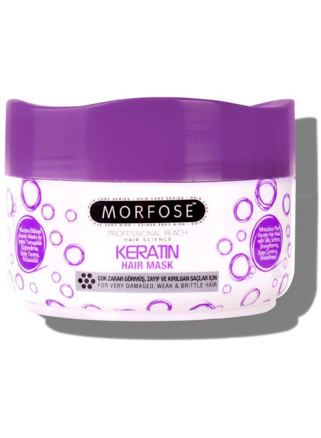 Morfose Keratin Hair Mask for Curls, Frizzy, Bleached Hair, Deep Conditioning with Improved Elasticity, 500ml - Image 1