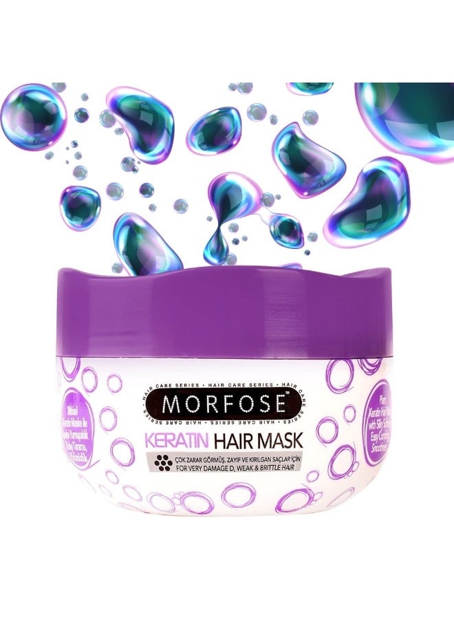 Morfose Keratin Hair Mask for Curls, Frizzy, Bleached Hair, Deep Conditioning with Improved Elasticity, 500ml - Image 2