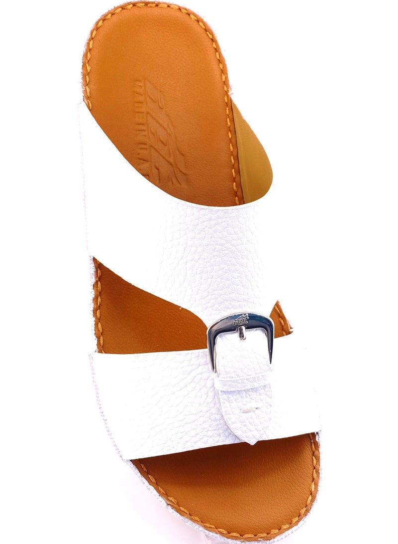 النهام نعال النهام للرجال | شبشب يومي | نعال رجالي عربي من الجلد الطبيعي بالكامل مع مشبك | نعل داخلي بني | صنادل عربية خارجية | مريح وخفيف الوزن - Image 2