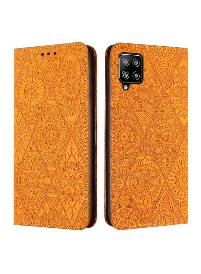 S-TOP Case For Samsung Galaxy A22 4G Ethnic Embossed Adsorption Leather Phone Case - Image 1