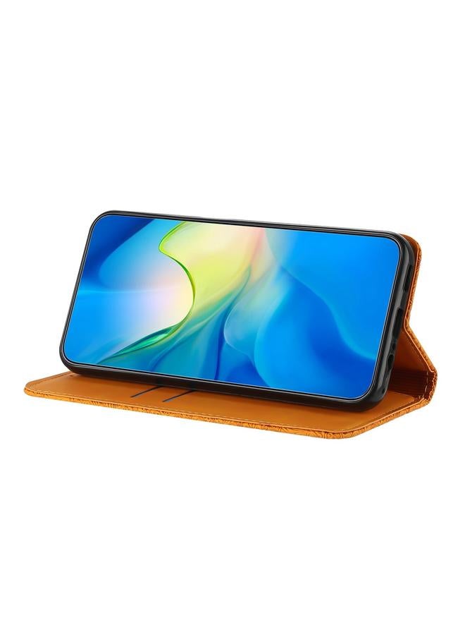 S-TOP Case For Samsung Galaxy A22 4G Ethnic Embossed Adsorption Leather Phone Case - Image 4