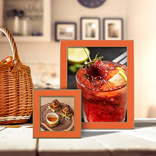 CORE ART 8x10 Orange Picture Frames, 8 by 10 Colorful Photo Frame with HD Plexiglass, Wall or Tabletop Display, Set of 2 - Image 2