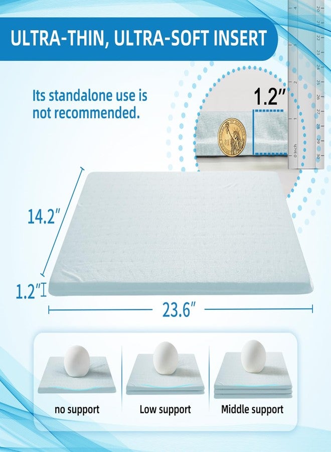 LOFE Adjustable Memory Foam Pillow's One Layer - 1 Height 1.2'' Insert for Cervical Pillow to Raise Height, CertiPUR-US Memory Foam Piece, Ultra Thin Pillow for Stomach Sleeper, Blue, Ultra Soft - Image 3