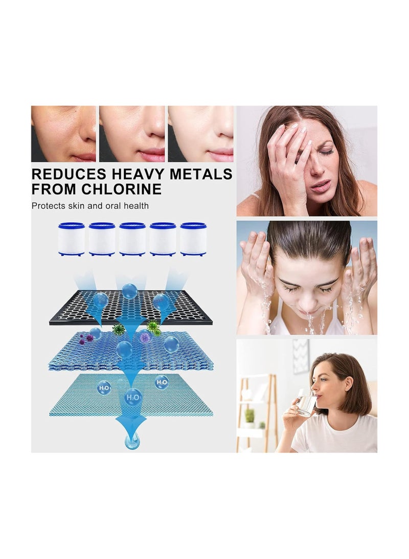 VIUAUAX Sink Filter Water Faucet,Universal 360°Rotating Bathroom Sink Filter with 5 Filter Element,Kitchen Faucet Water Filter Removes Chlorine Fluoride Heavy Metals Hard Water for Home Kitchen&Bathroom - Image 3