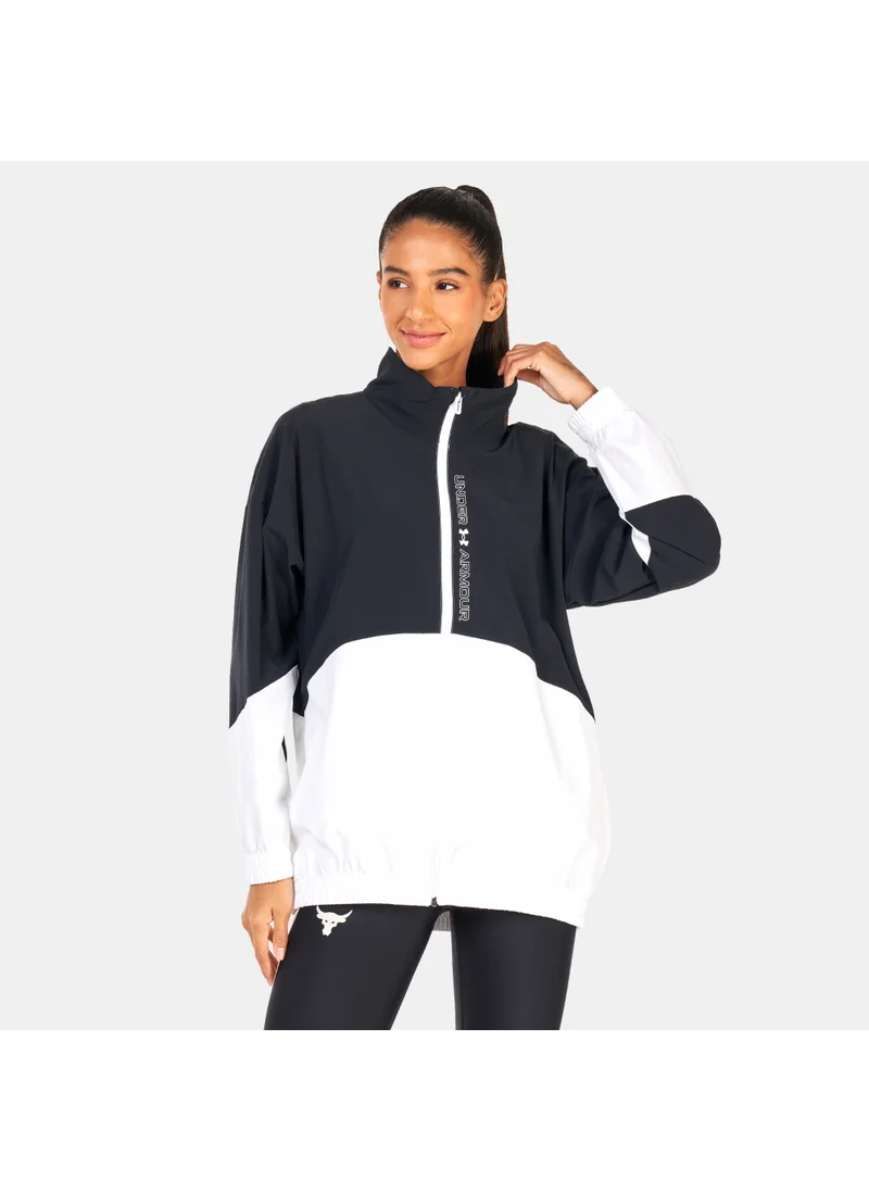 UNDER ARMOUR Women's UA Woven Oversized Full-Zip Jacket