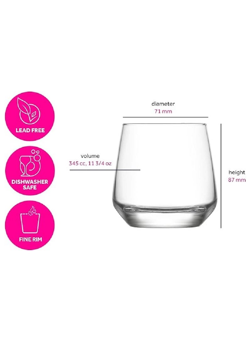LAV 3 Pieces Lal Tumbler Set 345 Ml - Clear - Image 2