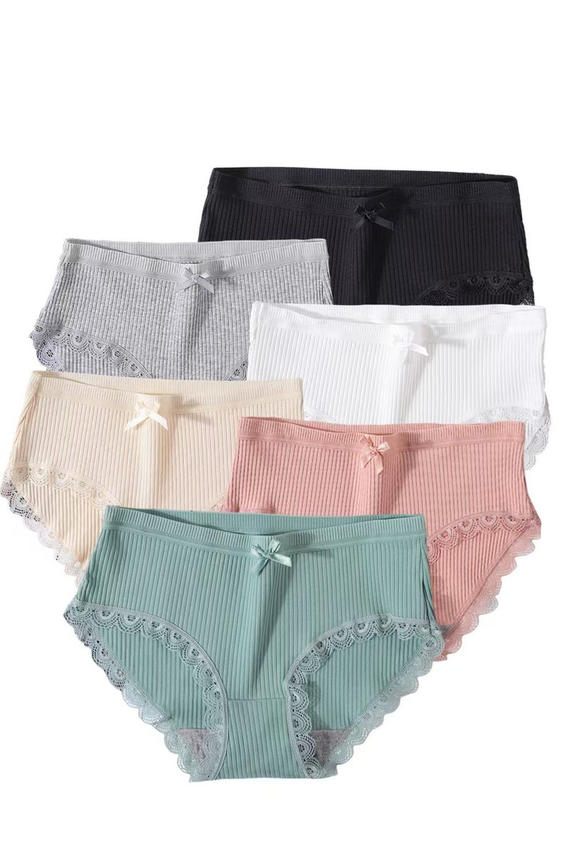 6PCS Cotton Bikini Women's Breathable Panties Seamless Comfort Underwear, Ladies Panties, ladies underwear - Image 1