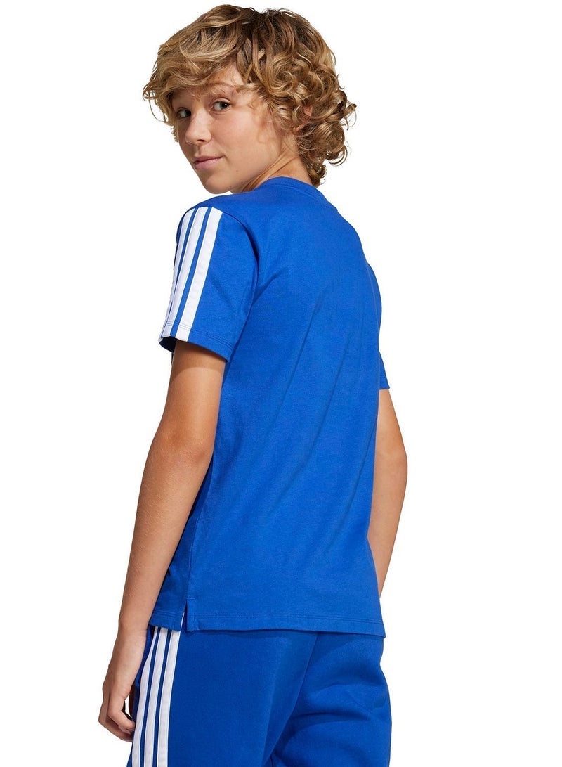 Adidas Youth Seasonal Essential Tiberio 3 Stripe T-Shirt - Image 2