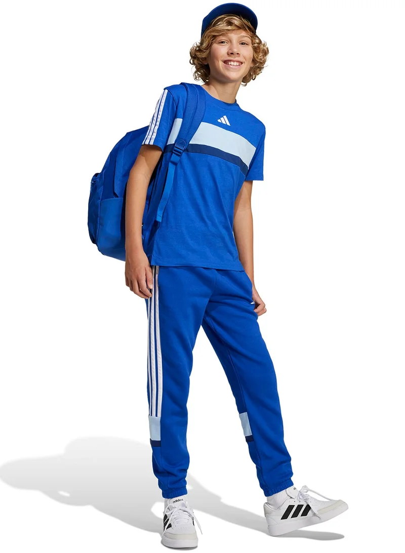 Adidas Youth Seasonal Essential Tiberio 3 Stripe T-Shirt