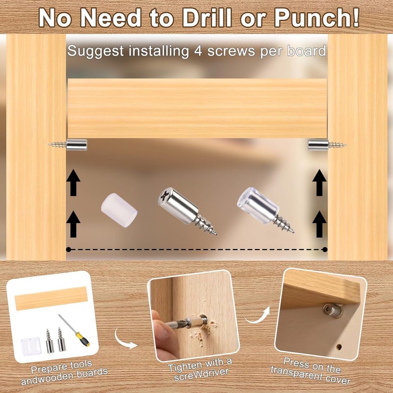 [10 Pcs] Shelf Support Pegs with Anti-Slip Sleeve, Durable Non-Slip Pins for Cabinets, Laminate Fixed Support Pegs for Kitchen Utensils, Bookshelves, Wardrobes (White) - Image 2