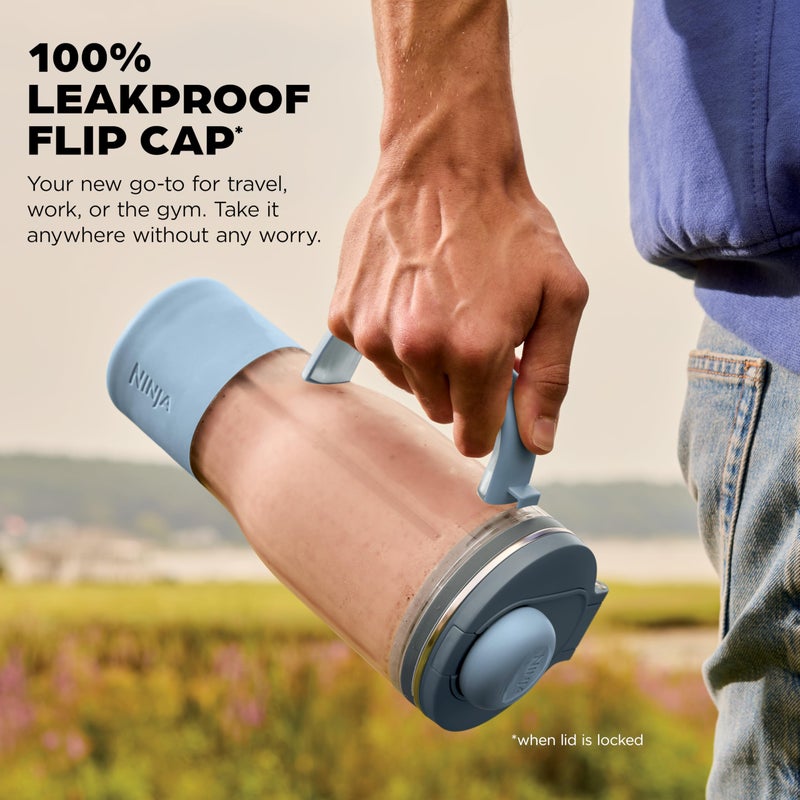 Ninja BlendBOSS | Personal Smoothie Tumbler | 26oz Travel Tumbler w/Leakproof Lid, Detachable Straw & Integrated Chug Spout | Dishwasher Safe & BPA Free | Cyberspace | XSKDB326SLCY| 2025 - Image 3