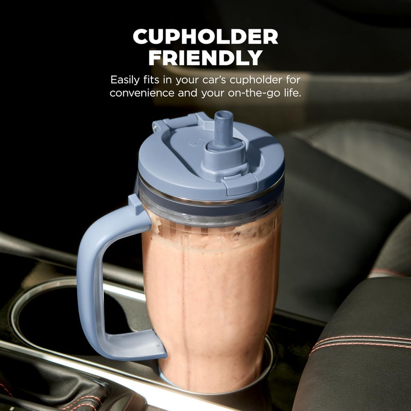 Ninja BlendBOSS | Personal Smoothie Tumbler | 26oz Travel Tumbler w/Leakproof Lid, Detachable Straw & Integrated Chug Spout | Dishwasher Safe & BPA Free | Cyberspace | XSKDB326SLCY| 2025 - Image 5