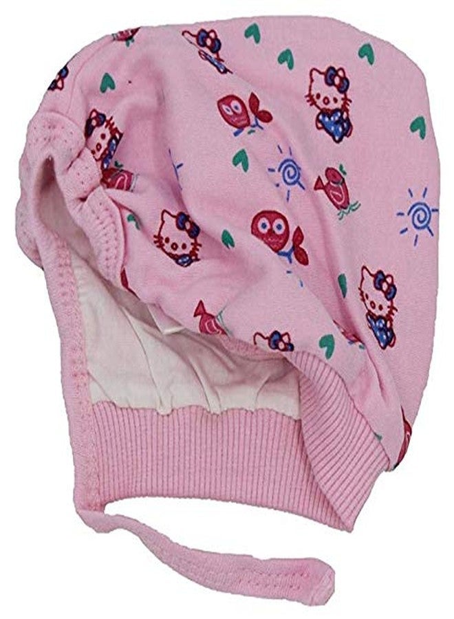 BCARE Newborn Baby Boys Girls Winter Care Soft Cotton Hosiery Cap with Tai Knot & Bonnet for Toddler Multicolor Woolen Caps Infant Hat Kids Topi Pack of 3 - Image 3