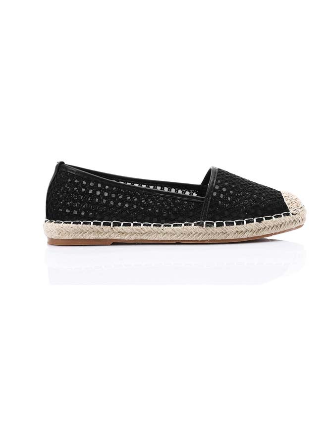 Mesh Flat Shoes - Black