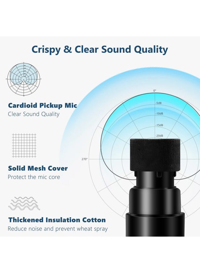 Bietrun Wireless Microphone with Echo, Treble, Bass & Bluetooth, 160 FT Range, UHF Portable Dual Handheld Karaoke Dynamic Microphone System, for Karaoke Machine, Party Singing, Wedding, Amp, PA System - Image 5