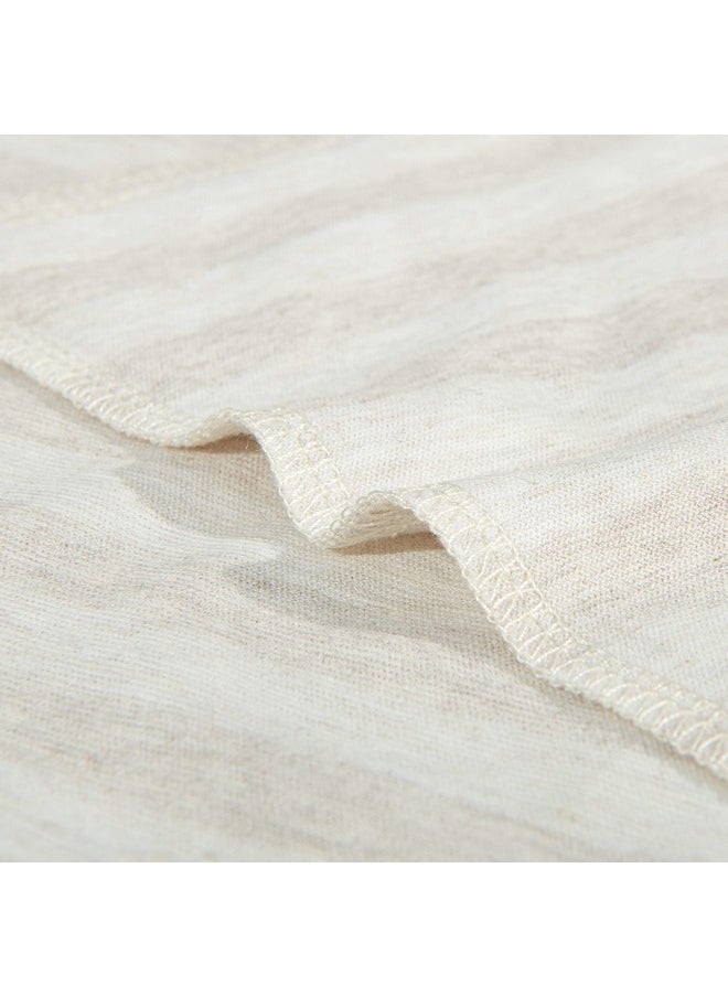 NTBAY - NTBAY Organic Cotton Toddler Pillowcases - Super Soft & Breathable Jersey Cotton Toddler Pillow Cases, 13”x18” Pillow Cases with Envelope Closure, Camel and Beige Stripe - Image 1