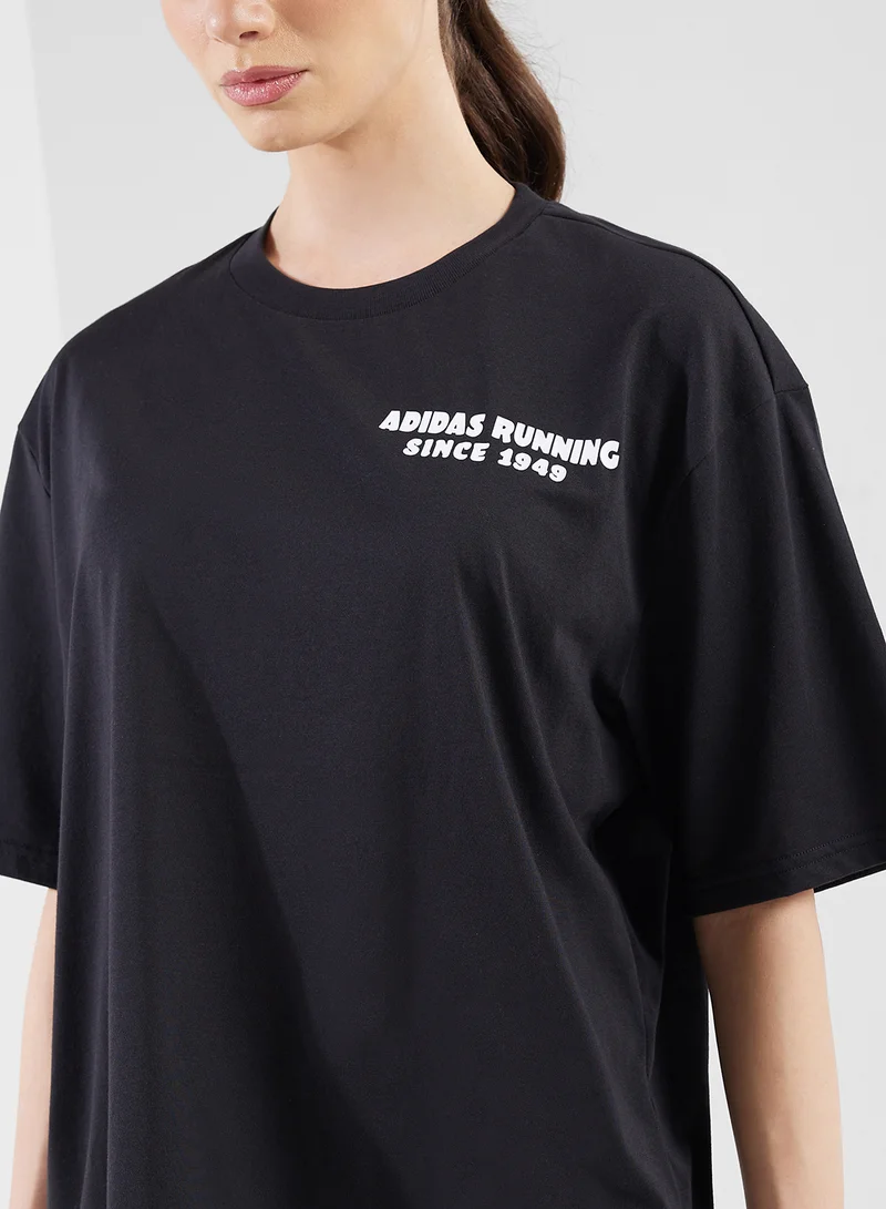 adidas تيشيرت برسومات "Running Tacos Later"
