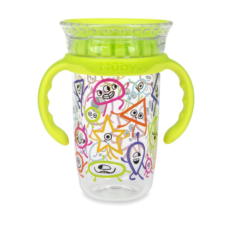 Nuby 2-Handle 360 10 Oz Tritan Cup, Colors/Prints May Vary - Image 1