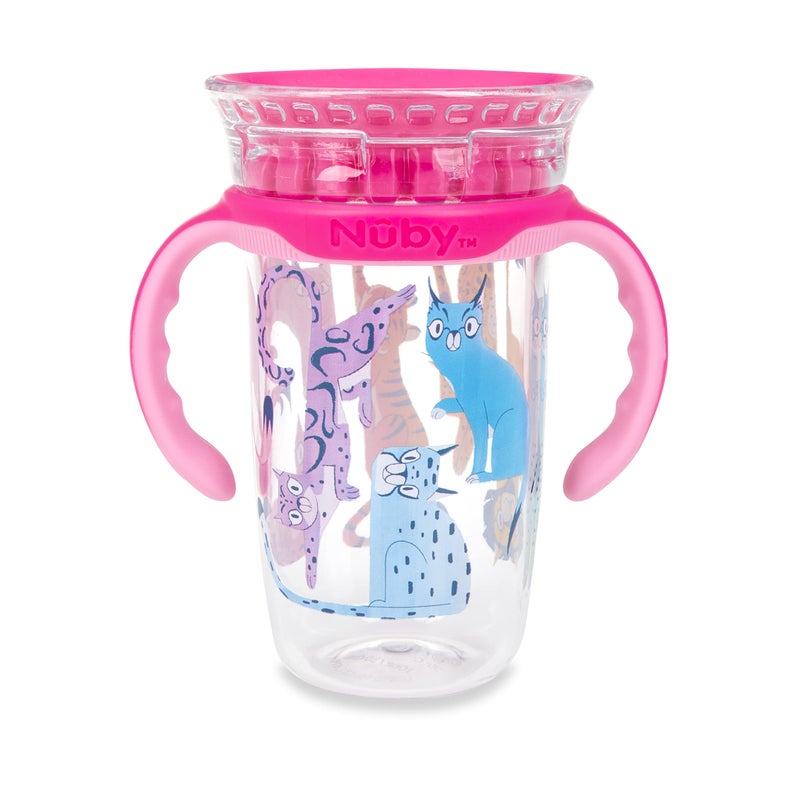 Nuby 2-Handle 360 10 Oz Tritan Cup, Colors/Prints May Vary - Image 4