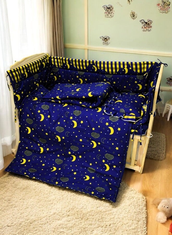 Luxury 7-Piece Baby Bedding Set with Elegant Side Bumpers  - Image 2