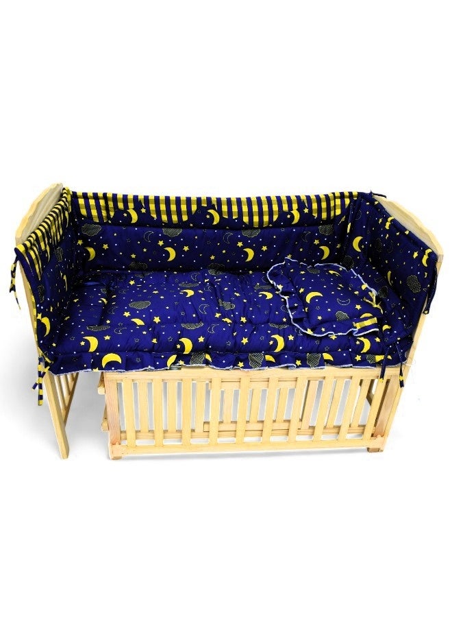 Luxury 7-Piece Baby Bedding Set with Elegant Side Bumpers  - Image 3