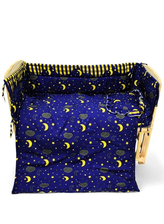 Luxury 7-Piece Baby Bedding Set with Elegant Side Bumpers  - Image 1