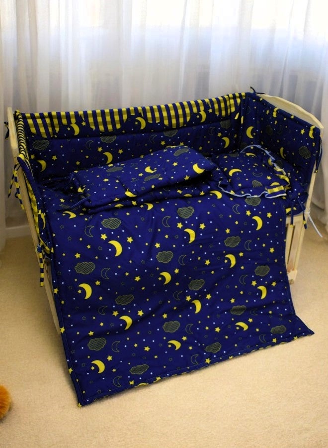 Luxury 7-Piece Baby Bedding Set with Elegant Side Bumpers  - Image 5