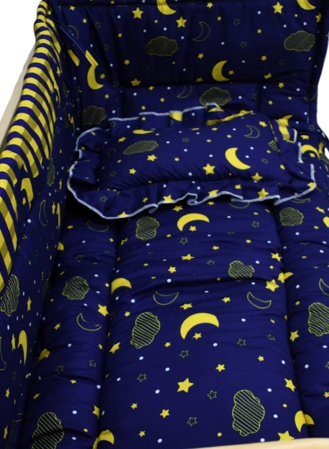 Luxury 7-Piece Baby Bedding Set with Elegant Side Bumpers  - Image 4