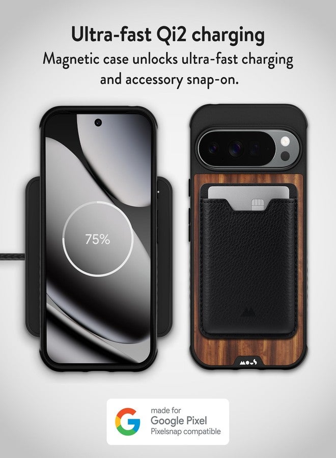 Mous Google Pixel 10 Pro XL (2025) Magnetic Case, Compatible with Qi2 MagSafe and Pixelsnap Limitless - Walnut, Shockproof & Anti Scratch, Dark Brown - Image 3