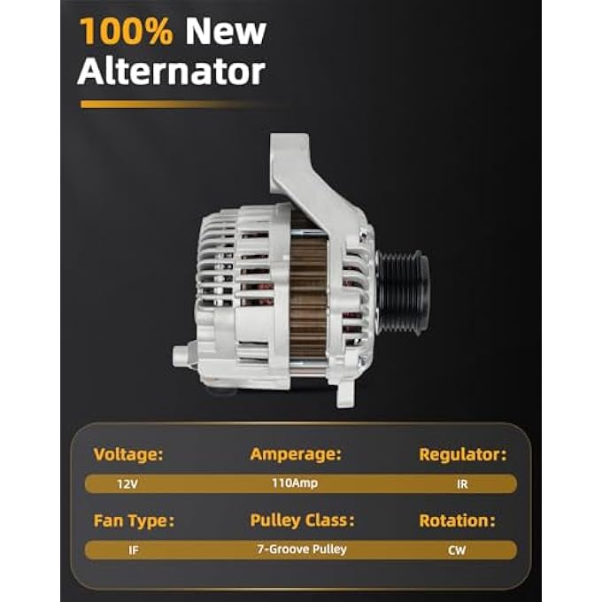 OCPTY New Alternator For 2013 2014 2015 2016 2017 For Honda For Accord Sport 2.4L High Amp Alternator Replace# 31100-5A2-A02, 31100-5A2-A02RM, AHGA88 - Image 3