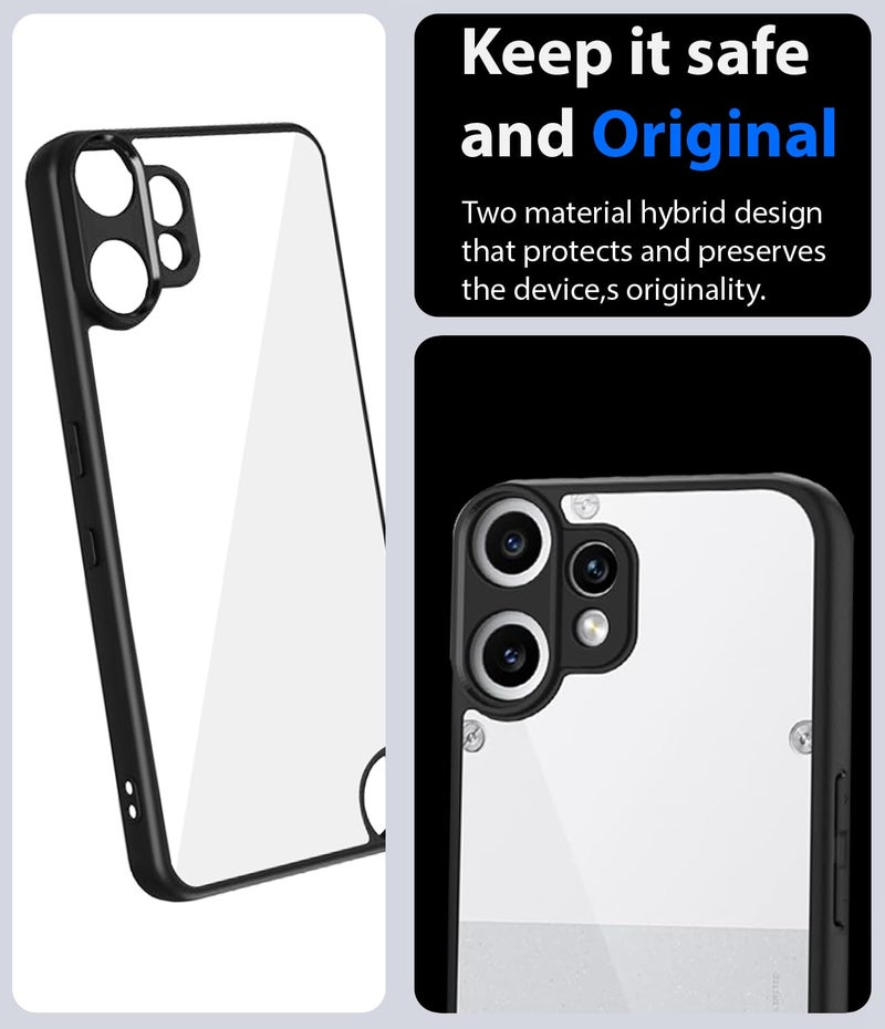 KAPAVER Essential Back Cover Case Compatible with CMF Phone 2 Pro (PC+TPU) (Black) - Image 3