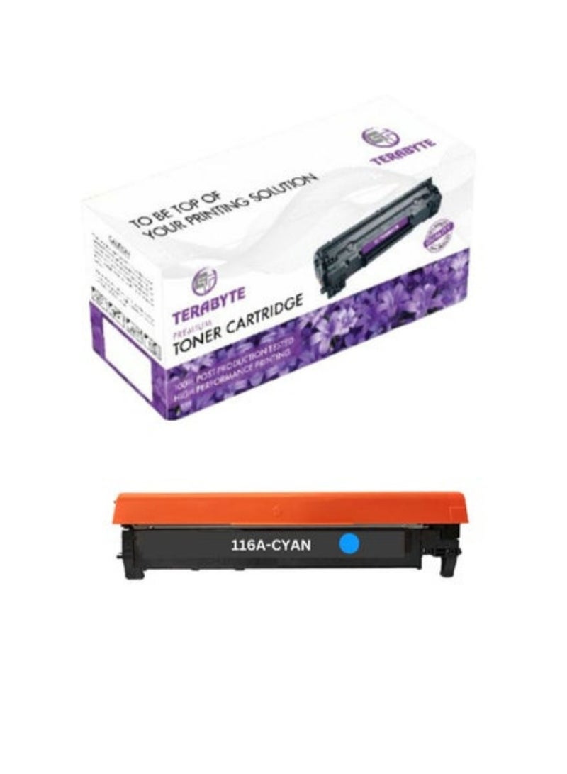 Terabyte 116A (W2061A) Compatible Toner Cartridge use for Color Laser MFP178nw 179fnw 150a 150w 150nw Printers (Cyan) - Image 1