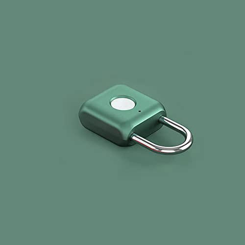 Elinksmart Fingerprint Padlock eLinkSmart Green Metal Padlock Keyless Biometric Padlock for Gym Locker Shed Locker Storage Units Luggages Suitcases - Image 5