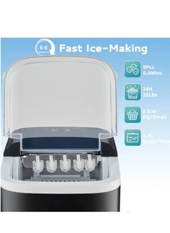 SLIVERS CRIEST Sliver Criest Portable Ice Making Machine Self-Cleaning Ice Maker with Basket & Scoop Countertop Ice Machine, 1.5L Ice Maker  - Image 4
