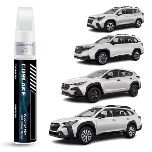 COSLAKE Car Touch Up Paint(Crystal White Pearl(K1X)) for SUBARU, Car Paint Scratch Repair Kit, Quick & Easy Solution to Repair, 2 in 1 Scratch Remover Pen with Color-Matched - Image 1